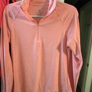 Old Navy Pink Polo Collar Fitted Sweatshirt